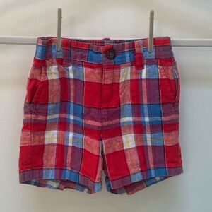 Janie and Jack Boys 6-12 Month Plaid Shorts